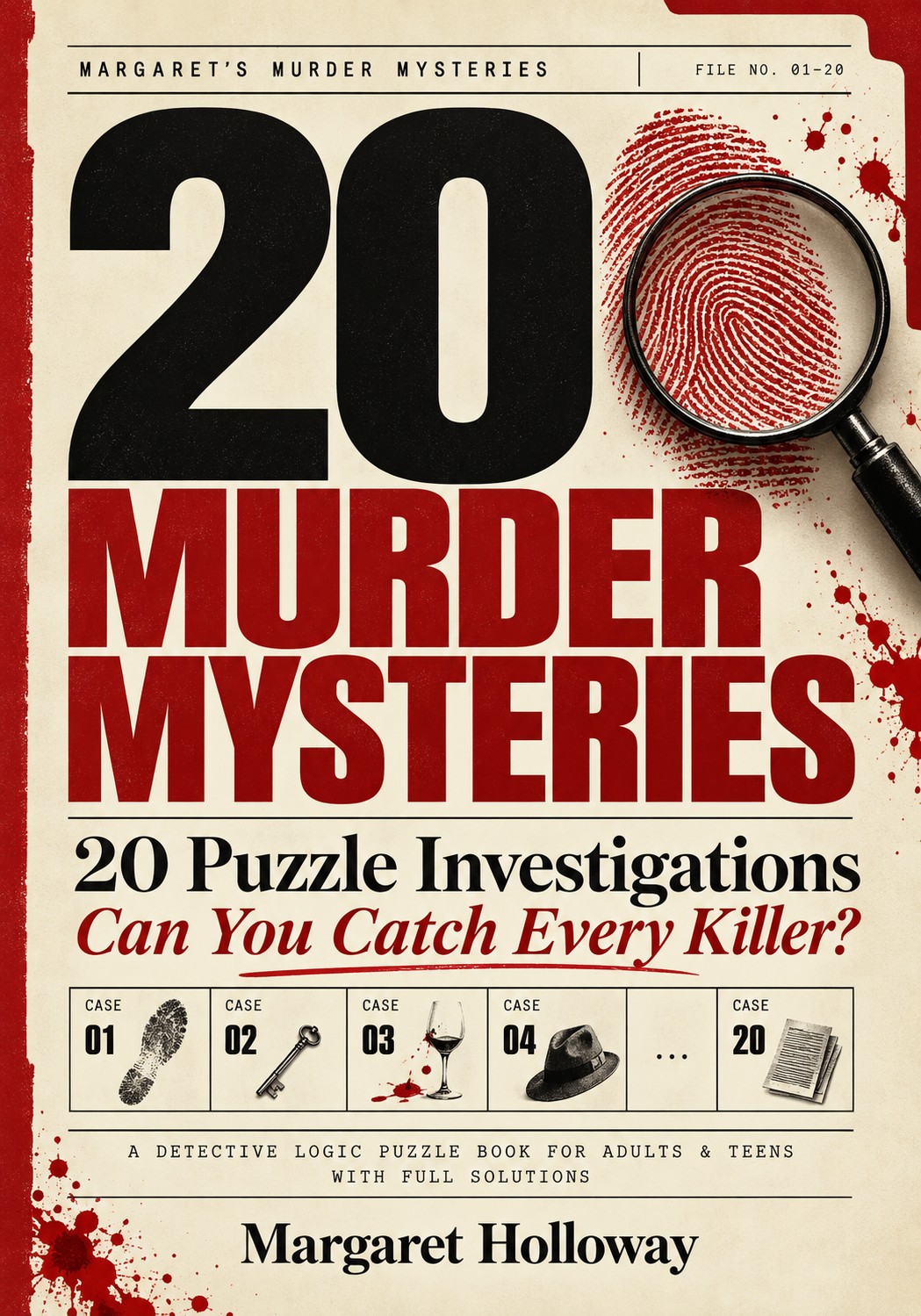 Cover of 20 Murder Mysteries, book 1 in Margaret's Murder Mysteries, enlarged