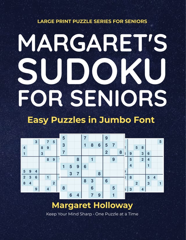 Cover of Margaret's Sudoku for Seniors, in Large Print Puzzle Series for Seniors