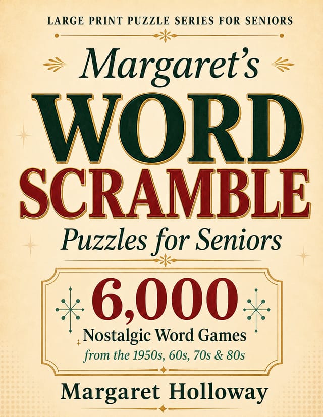Cover of Margaret's Word Scramble Puzzles for Seniors, in Large Print Puzzle Series for Seniors